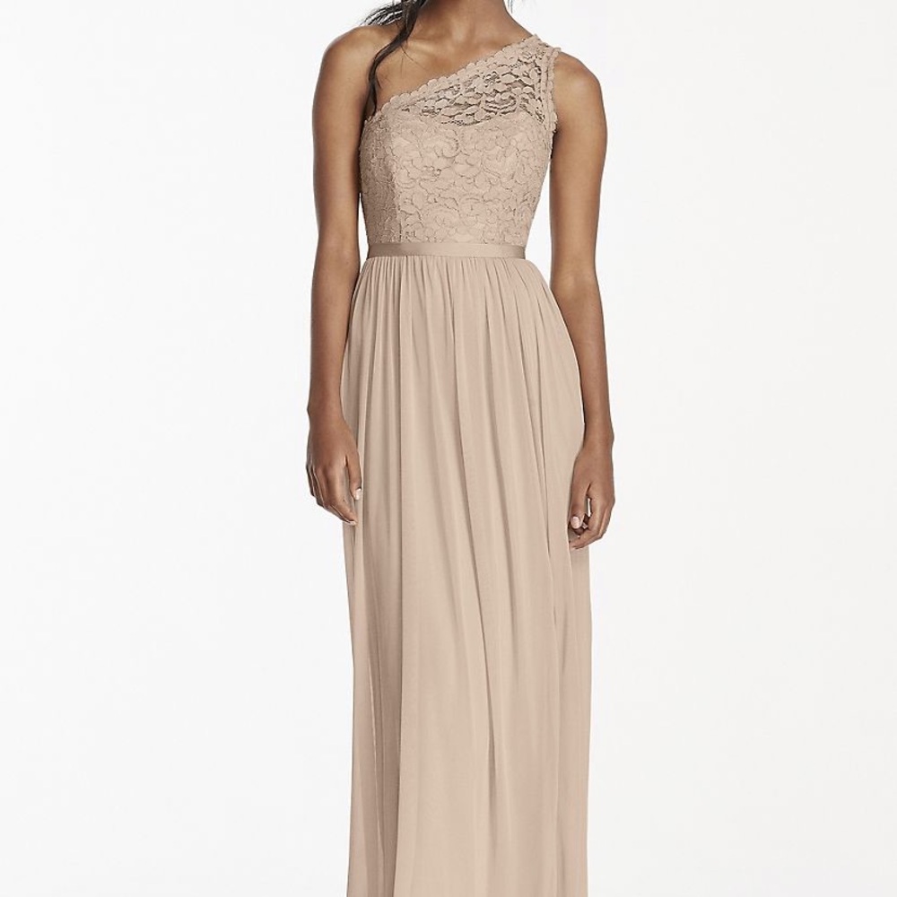 Long One Shoulder Lace Dress